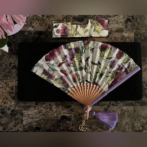 Gucci Sustainable Small Flower Print Folding Fan In Stores Now! New!